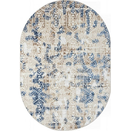Ковер ANTEP ( АНТЕП ) O1699 - 630 CREAM / BLUE ( Овал ) 