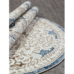 Ковер ANTEP ( АНТЕП ) O1701 - 630 CREAM / BLUE ( Овал )  