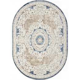 Ковер ANTEP ( АНТЕП ) O1701 - 630 CREAM / BLUE ( Овал )  