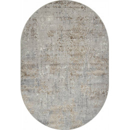 Ковер PALERMO ( ПАЛЕРМО ) F281 - GRAY - GREEN ( Овал )