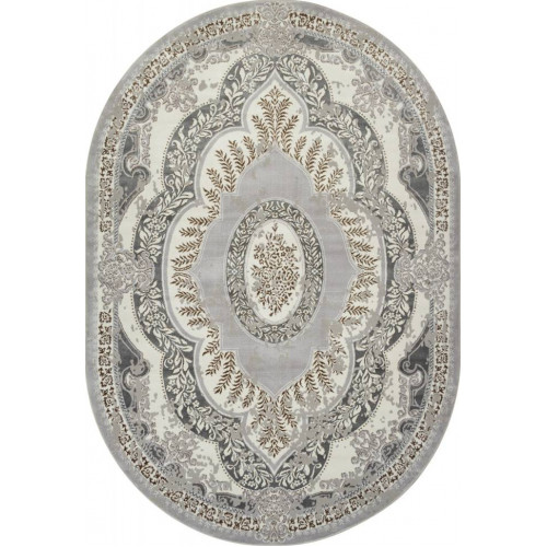Ковер PALERMO ( ПАЛЕРМО ) F290 - GRAY-GREEN ( Овал ) 