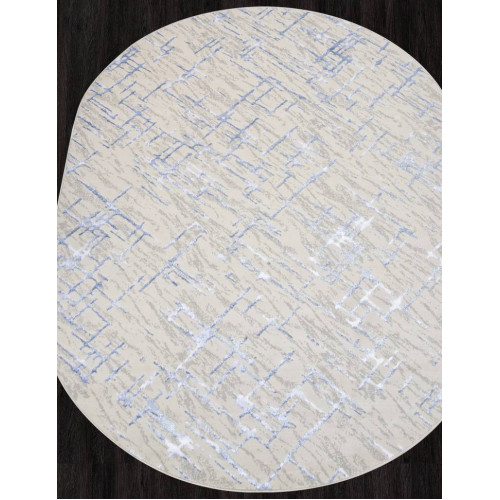 Ковер LIMAN ( ЛИМАН ) F164 - CREAM-BLUE ( Овал )  