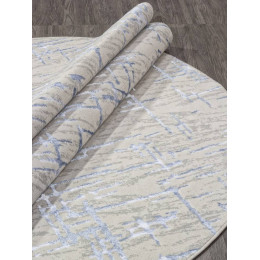 Ковер LIMAN ( ЛИМАН ) F164 - CREAM-BLUE ( Овал )  