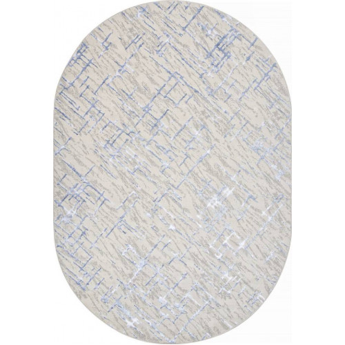 Ковер LIMAN ( ЛИМАН ) F164 - CREAM-BLUE ( Овал )  