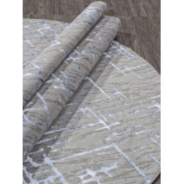 Ковер LIMAN ( ЛИМАН ) F164 - GRAY-D. BLUE ( Овал )   