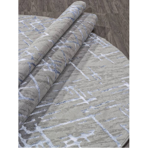 Ковер LIMAN ( ЛИМАН ) F164 - GRAY-D. BLUE ( Овал )   