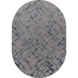 Ковер LIMAN ( ЛИМАН ) F164 - GRAY-D. BLUE ( Овал )   