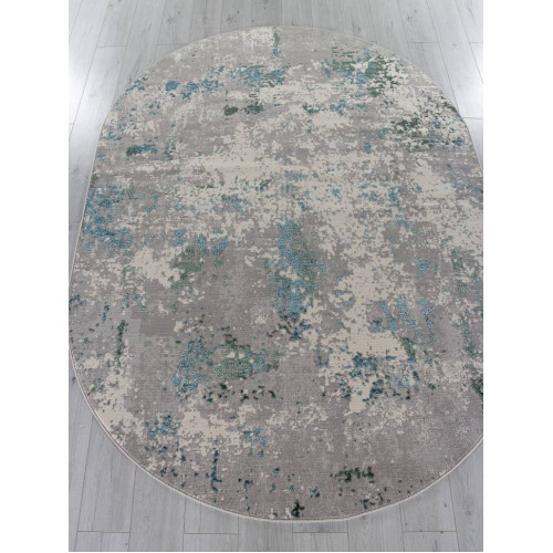 Ковер LIMAN ( ЛИМАН ) F477 - GRAY-BLUE ( Овал ) 
