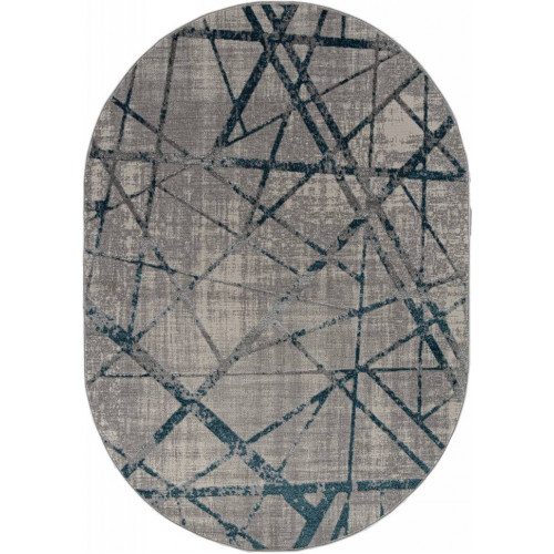 Ковер LIMAN ( ЛИМАН ) F478 - GRAY-BLUE ( Овал )