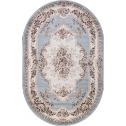 Ковер VALENCIA DELUXE ( ВАЛЕНСИЯ ДЕЛЮКС ) 4015 - L.BLUE-BROWN ( Овал )