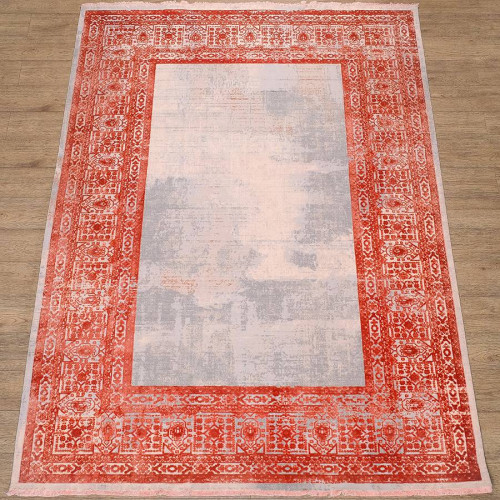  Ковер Art Deco 3035A_CREAM2 / ORANGE_2