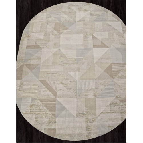 Ковер AFINA ( АФИНА ) F416AD - BEIGE / L.BROWN ( Овал )