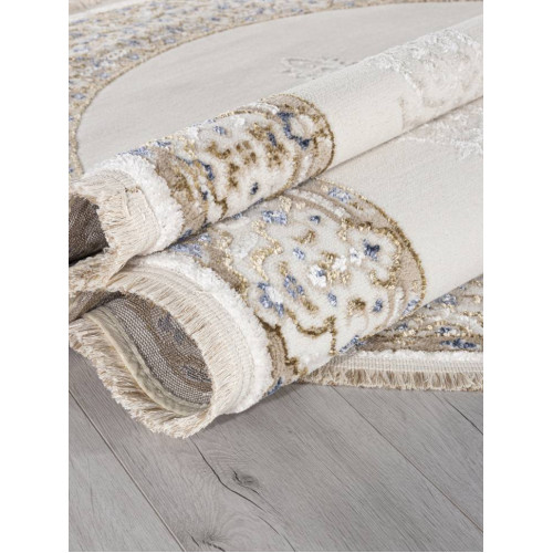 Ковер MOSSO ( МОССО ) 27236 - CREAM / BLUE ( Овал ) 