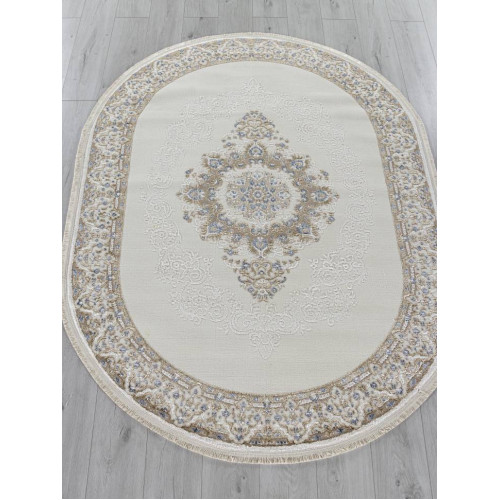 Ковер MOSSO ( МОССО ) 27236 - CREAM / BLUE ( Овал ) 