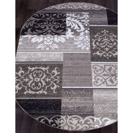 Ковер SILVER ( СИЛЬВЕР ) d216 - GRAY ( Овал )