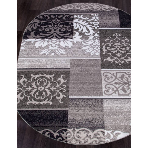 Ковер SILVER ( СИЛЬВЕР ) d216 - GRAY ( Овал )