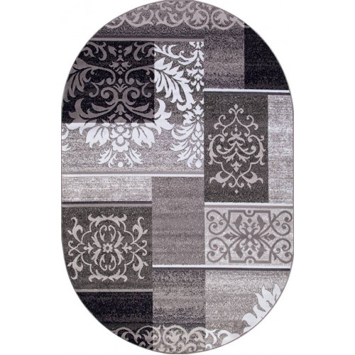 Ковер SILVER ( СИЛЬВЕР ) d216 - GRAY ( Овал )
