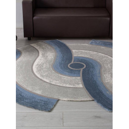 Ковер SAFIR ( САФИР ) 00836T - GREY / BLUE ( Круг )