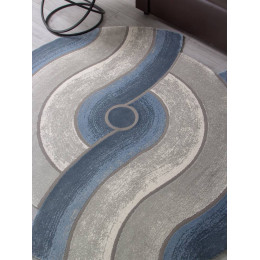 Ковер SAFIR ( САФИР ) 00836T - GREY / BLUE ( Круг )