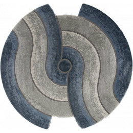 Ковер SAFIR ( САФИР ) 00836T - GREY / BLUE ( Круг )