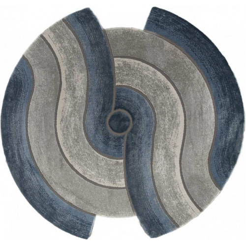 Ковер SAFIR ( САФИР ) 00836T - GREY / BLUE ( Круг )
