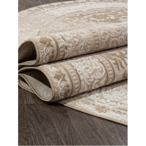 Ковер SIESTA ( СИЕСТА ) M030A - LIGHT BEIGE / CREAM ( Овал ) 