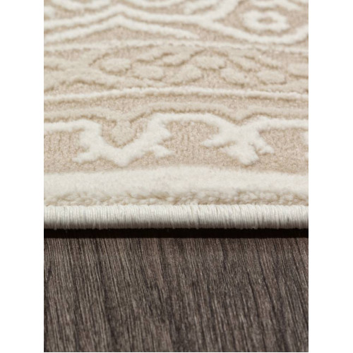 Ковер SIESTA ( СИЕСТА ) M029A - WHITE / LIGHT BEIGE ( Овал )