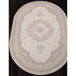 Ковер SIESTA ( СИЕСТА ) M029A - WHITE / LIGHT BEIGE ( Овал )