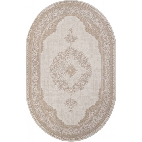 Ковер SIESTA ( СИЕСТА ) M029A - WHITE / LIGHT BEIGE ( Овал )