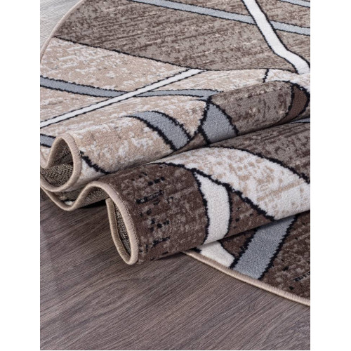 Ковер SIERRA ( СИЕРРА ) D487 - BEIGE-BROWN 2 ( Овал )