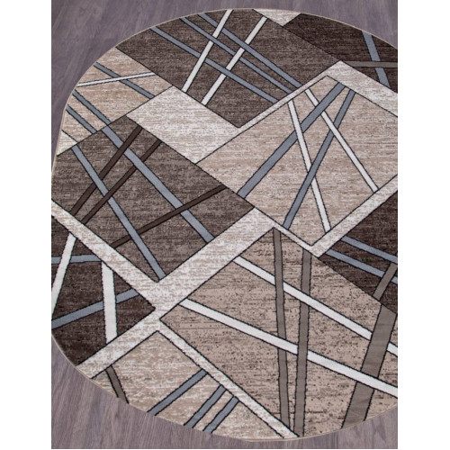 Ковер SIERRA ( СИЕРРА ) D487 - BEIGE-BROWN 2 ( Овал )
