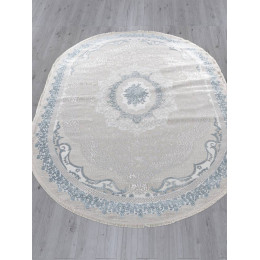 Ковер EFSAN ( ИФСАН ) Q010A - CREAM SHRINK / BLUE FDY ( Овал )