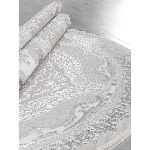 Ковер EFSAN ( ИФСАН ) Q010A - CREAM SHRINK / GREY FDY ( Овал )