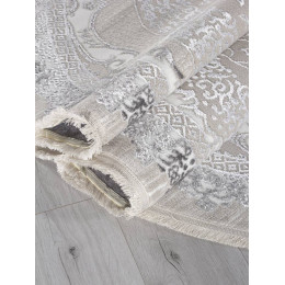 Ковер EFSAN ( ИФСАН ) Q010A - CREAM SHRINK / GREY FDY ( Овал )