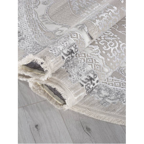Ковер EFSAN ( ИФСАН ) Q010A - CREAM SHRINK / GREY FDY ( Овал )