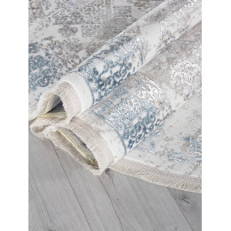 Ковер EFSAN ( ИФСАН ) L252A - CREAM SHRINK / BLUE FDY ( Овал )