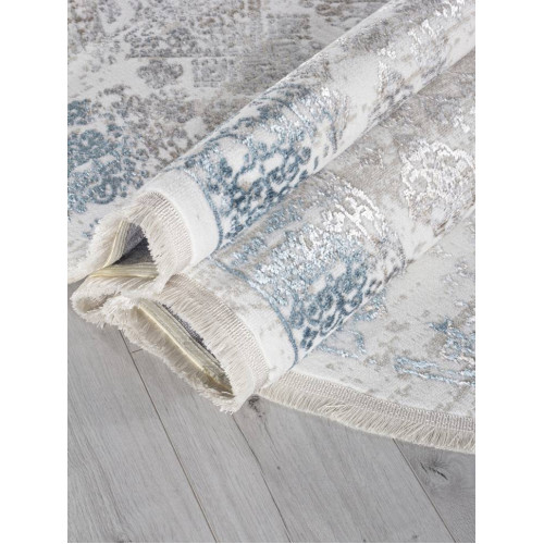 Ковер EFSAN ( ИФСАН ) L252A - CREAM SHRINK / BLUE FDY ( Овал )