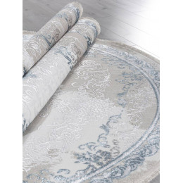 Ковер EFSAN ( ИФСАН ) L278A - CREAM SHRINK / BLUE FDY ( Овал )