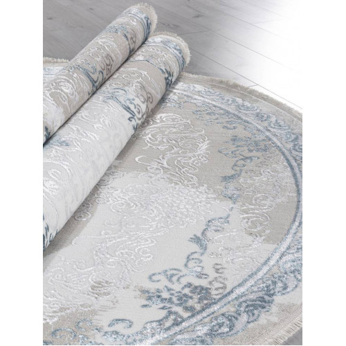 Ковер EFSAN ( ИФСАН ) L278A - CREAM SHRINK / BLUE FDY ( Овал )
