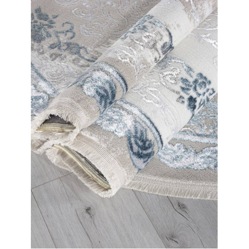 Ковер EFSAN ( ИФСАН ) L278A - CREAM SHRINK / BLUE FDY ( Овал )