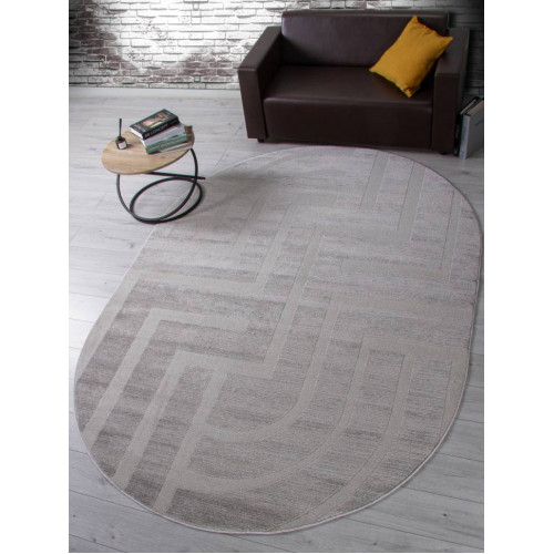 Ковер DIOS ( ДИОС) F439 - LIGHT GRAY ( Овал )