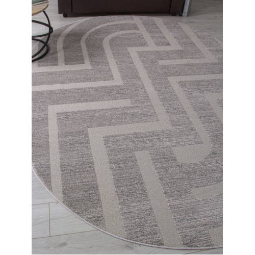 Ковер DIOS ( ДИОС) F439 - LIGHT GRAY ( Овал )