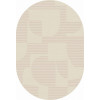 Ковер DIOS ( ДИОС) F440 - LIGHT CREAM ( Овал )  