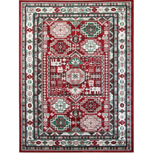 Ковер DARGA ( ДАРГА ) F667 - RED - CREAM