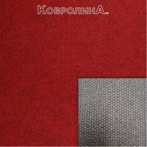 Ковровая дорожка на резиновой основе Практик Красный