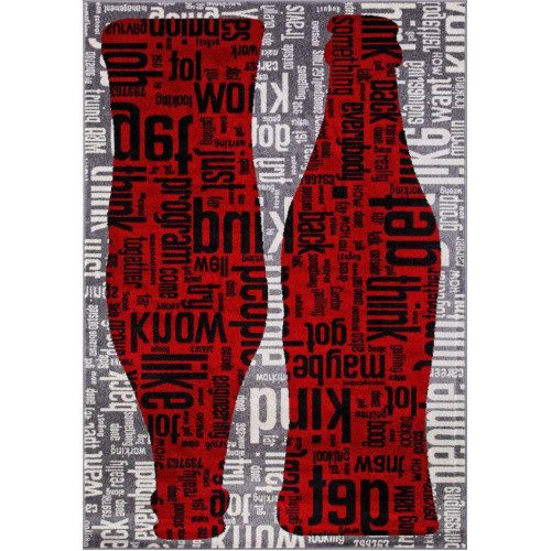 Ковер RIO ( РИО ) C081 - GRAY-RED