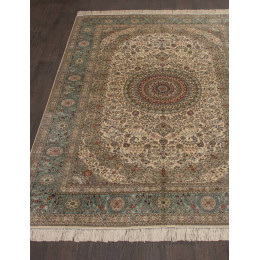 Ковер TIBET SILK & SILK ( ТИБЕТ СИЛК ЭНД СИЛК ) S-05 - СREAM / BLUE 