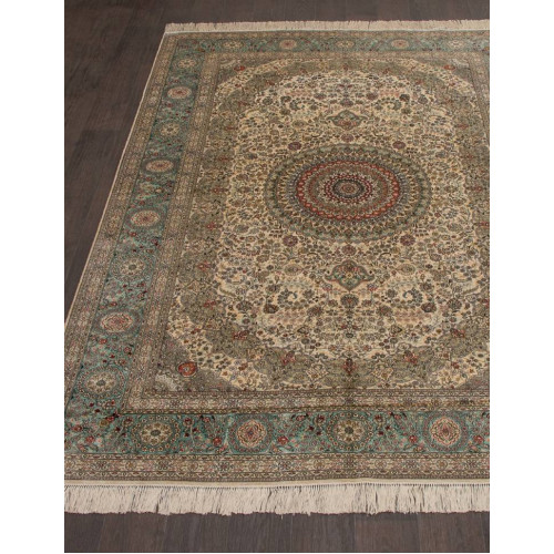 Ковер TIBET SILK & SILK ( ТИБЕТ СИЛК ЭНД СИЛК ) S-05 - СREAM / BLUE 