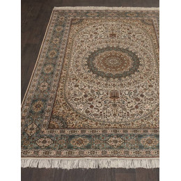 Ковер TIBET SILK & SILK ( ТИБЕТ СИЛК ЭНД СИЛК ) S-08 - СREAM / BLUE 