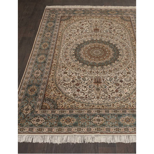 Ковер TIBET SILK & SILK ( ТИБЕТ СИЛК ЭНД СИЛК ) S-08 - СREAM / BLUE 